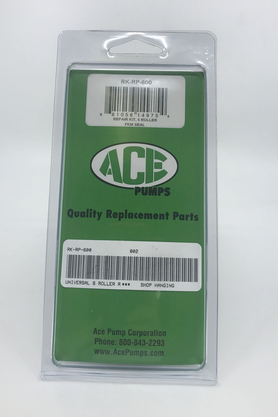 Ace Pumps Universal Repair Kit for 6-Roller 600C Roller Pump - RK-RP-600 (14975)