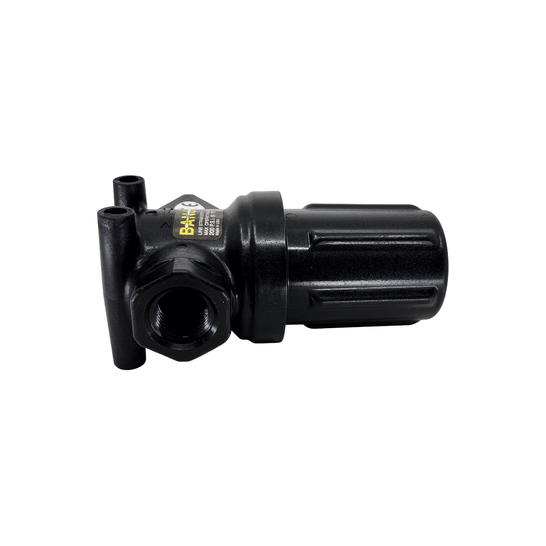 Banjo Mini T Strainer with 50 Mesh Screen & Black Bowl 1/2" X 1/2" - LSTM050-50