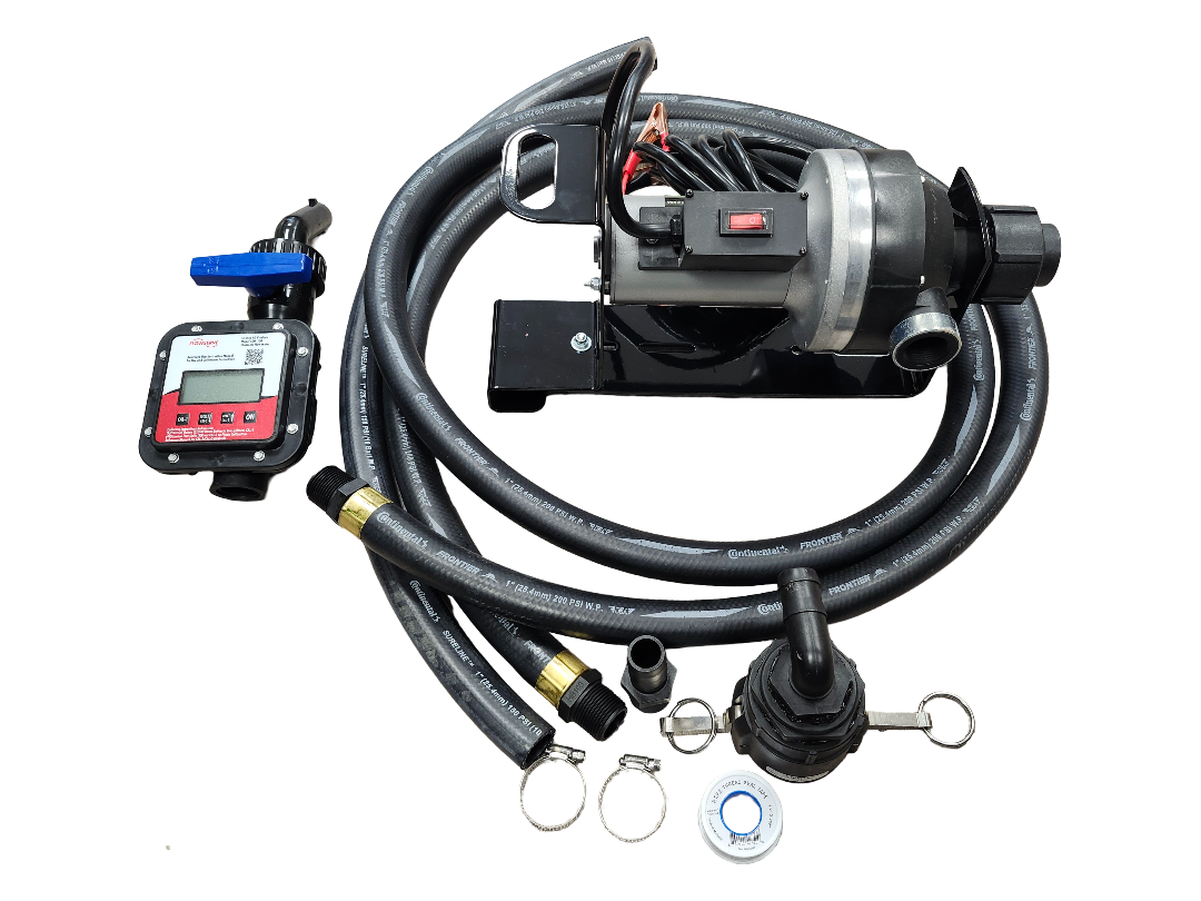 Flowserve CT6 12 Volt EDPM High Flow Pump Kit W/ Meter for Caged IBC Tanks - CT6-3E5GA-000