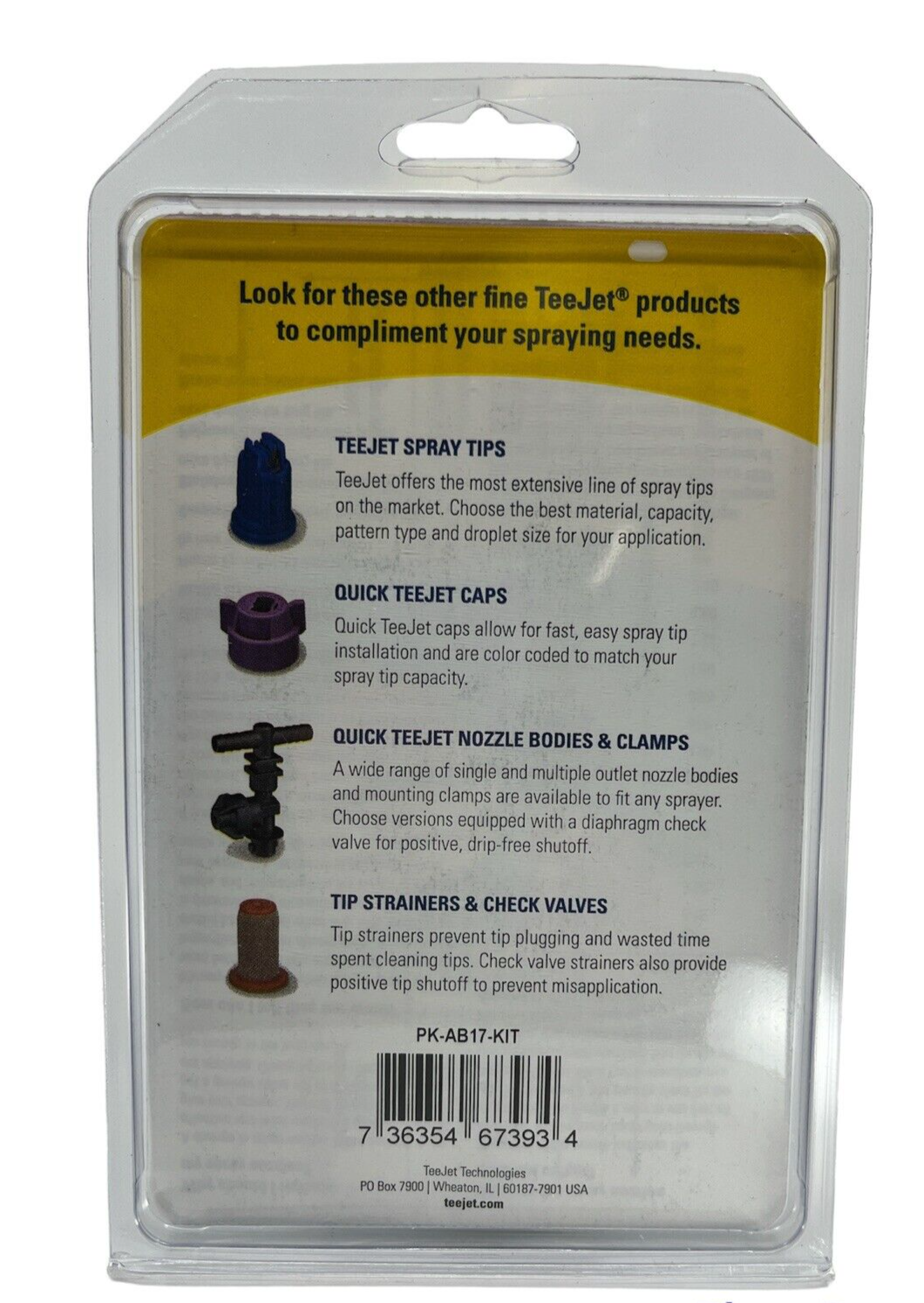 TeeJet Repair Kit for AA17L Manual Control Valve - PK-AB17-KIT