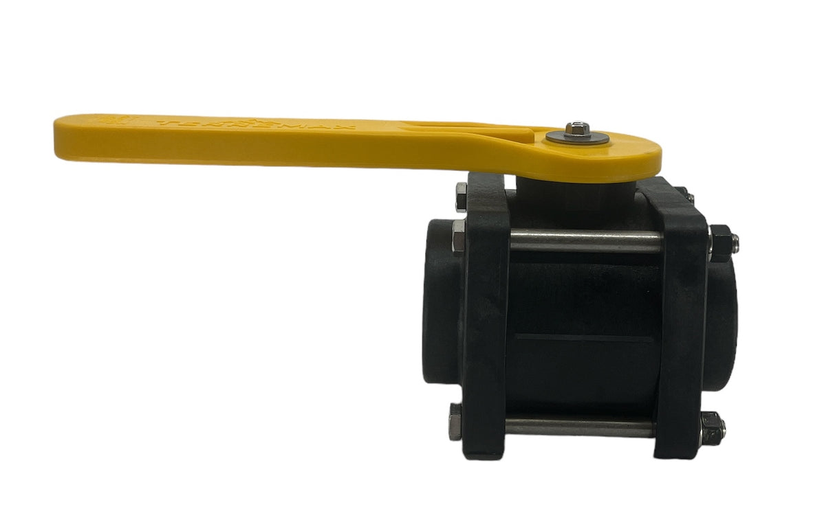 TerreMax Polypropylene Full Port Ball Valve 2” FNPT x 2” FNPT 100 PSI - V204FPY