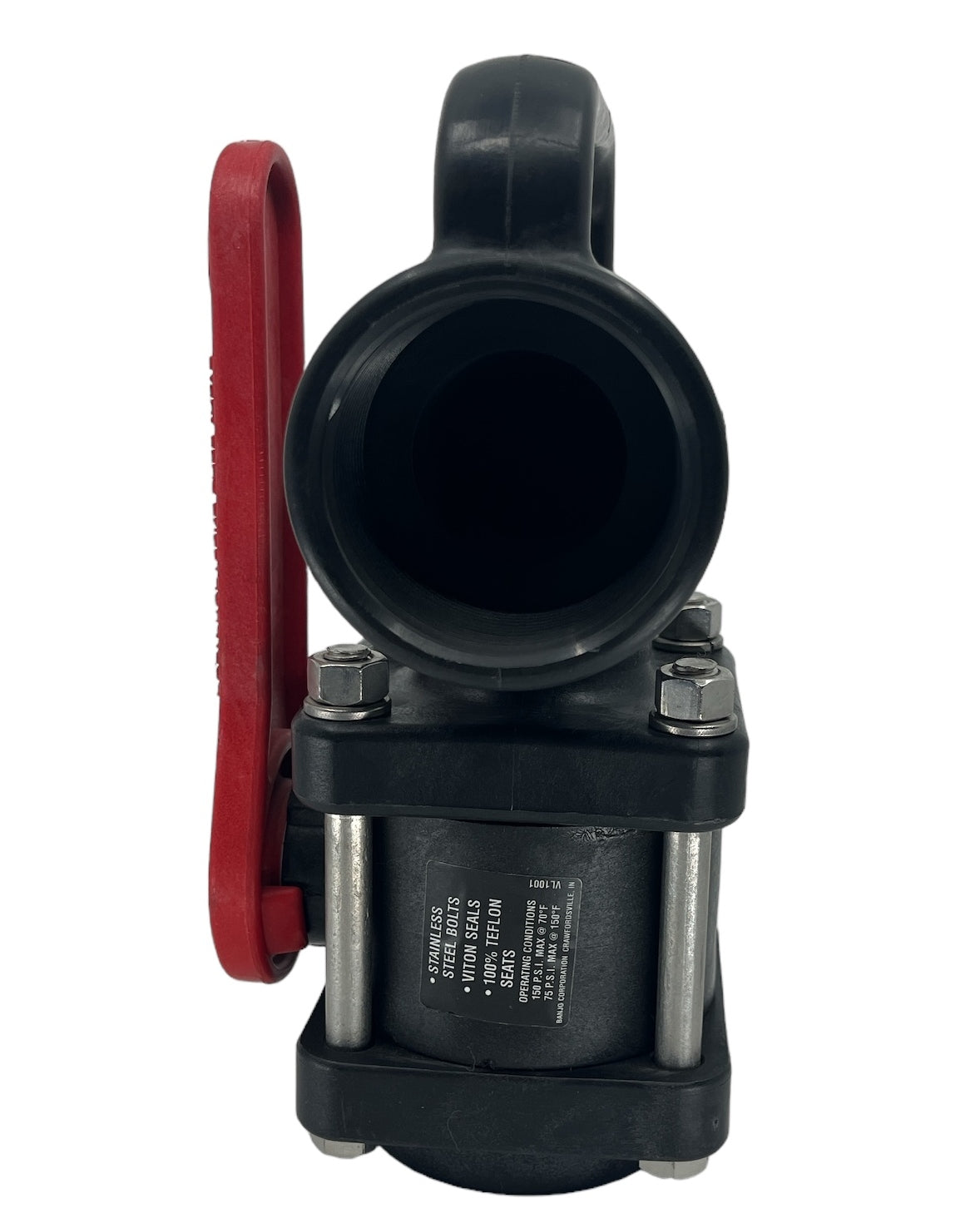 Banjo 2 Inch Polypropylene Standard Port Ball Valve With 90° Elbow - VA200