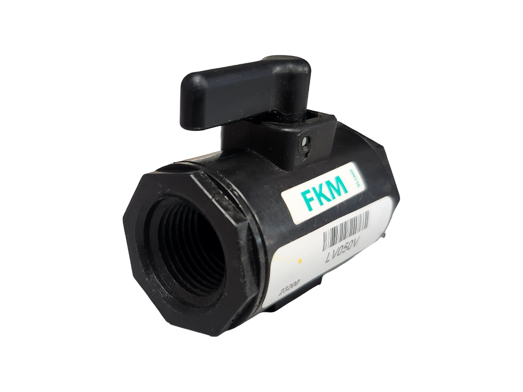 Banjo 1/2" Female NPT Polypropylene Micro Valve with FKM Seals - LV050V