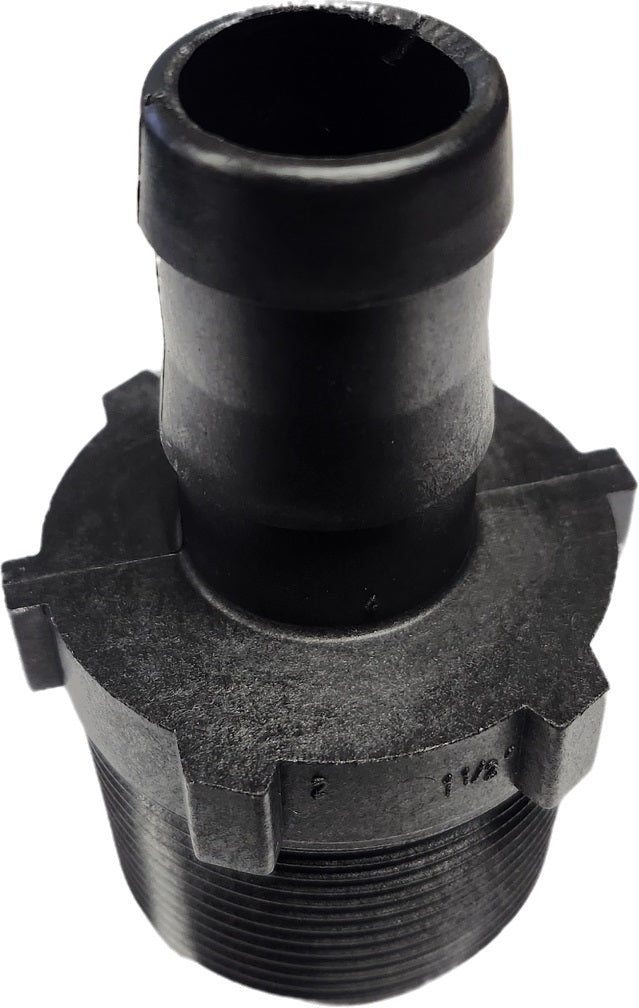 Banjo Poly Hose Fitting Adapter 1-1/2" Male Thread X 1" Hose Barb - HB150-100