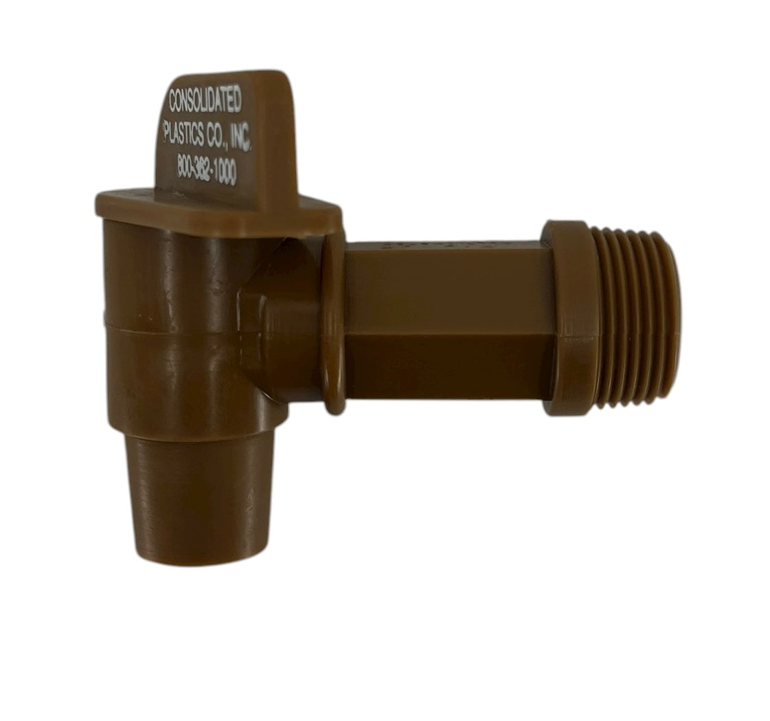 Consolidated Plastics Flo King Plastic Drum Faucet 3/4" Threaded Connection - Spigot-3/4"