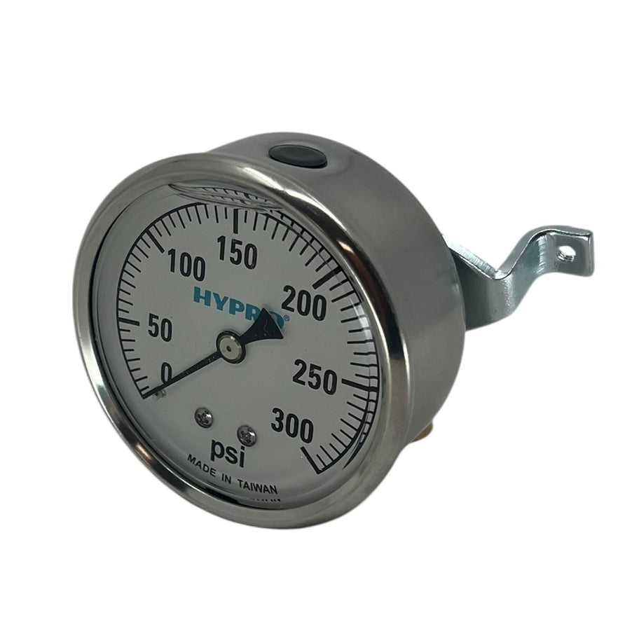 Hypro Glycerin Filled Pressure Gauge 2 1/2" Face 1/4" CBM Stem, 0-300 PSI - WGG300C