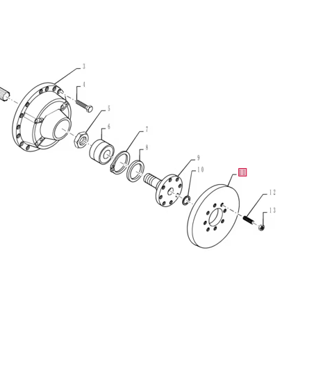 CNHI Brake Rotor for New Holland Guardian and Miller Rear Boom Sprayers - 44.02698