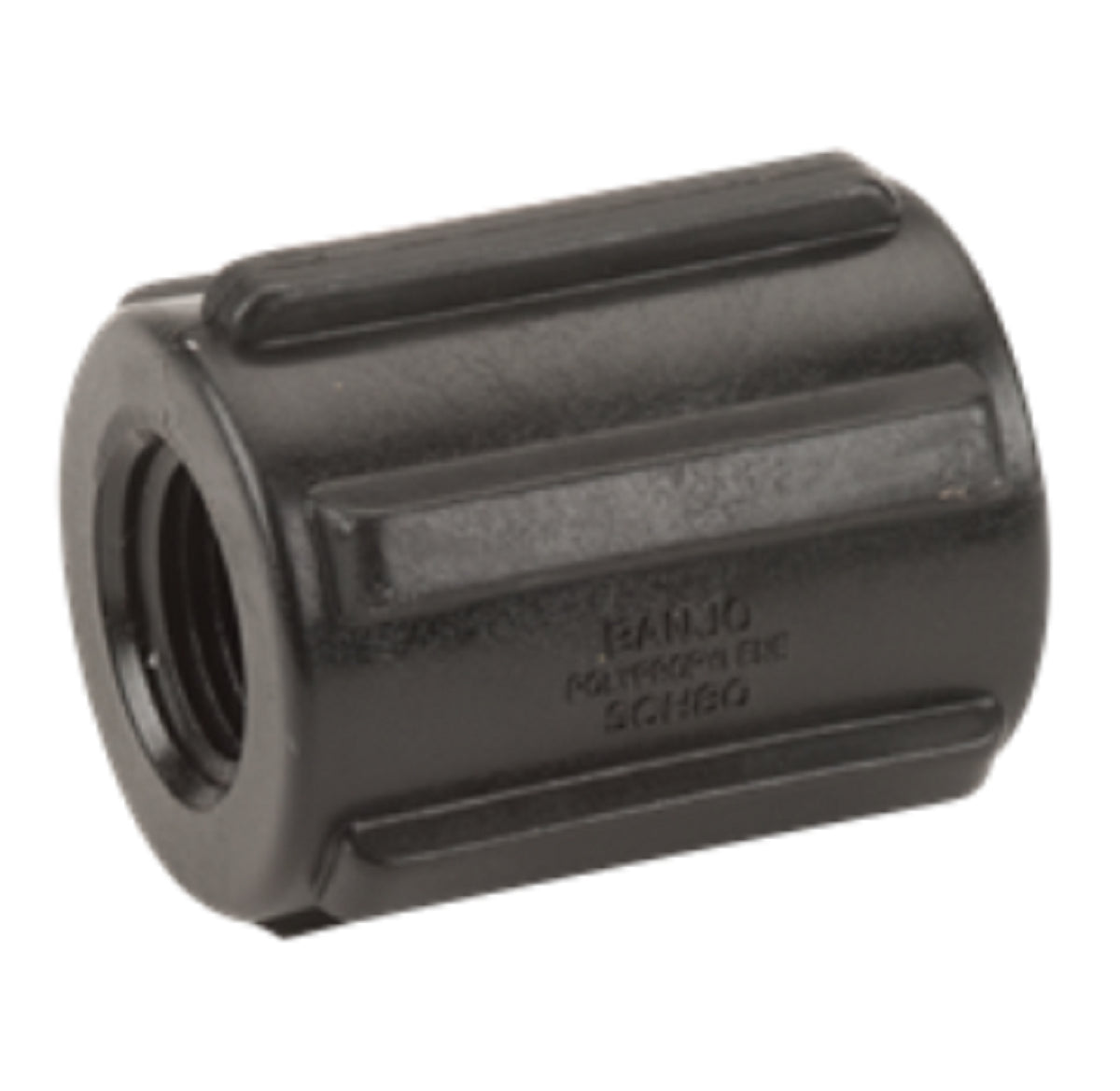 Banjo Threaded Polypropylene Pipe Coupling, 1/2" NPT Female - CPLG050