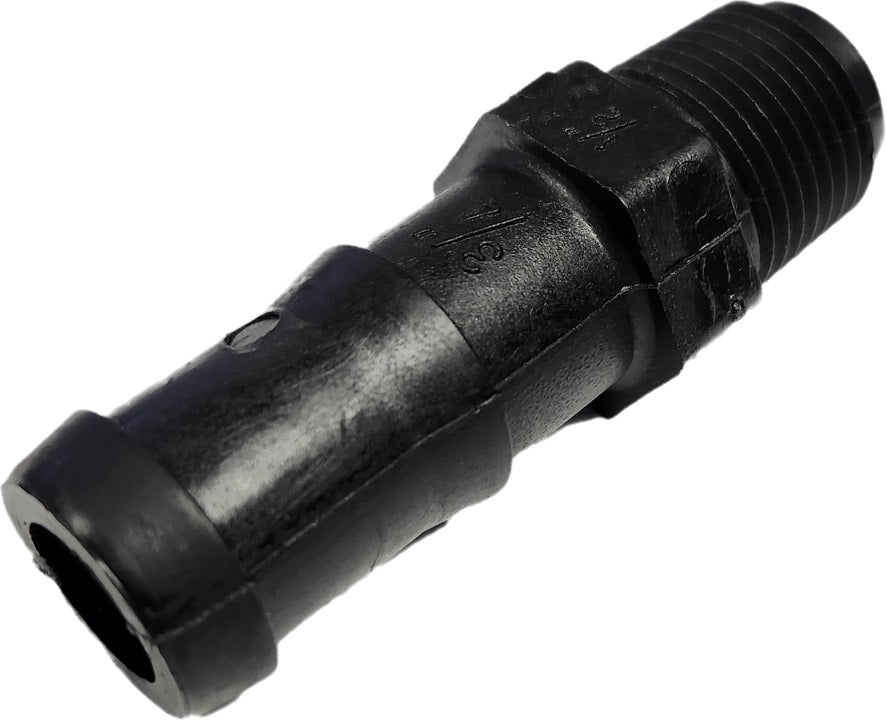 Banjo Polypropylene Hose Barb Fitting 1/2" Male Thread X 3/4" Hose Barb - HB050-075