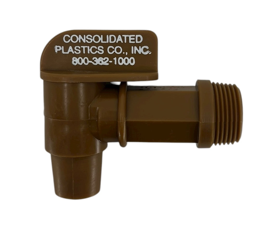 Consolidated Plastics Flo King Plastic Drum Faucet 3/4" Threaded Connection - Spigot-3/4"