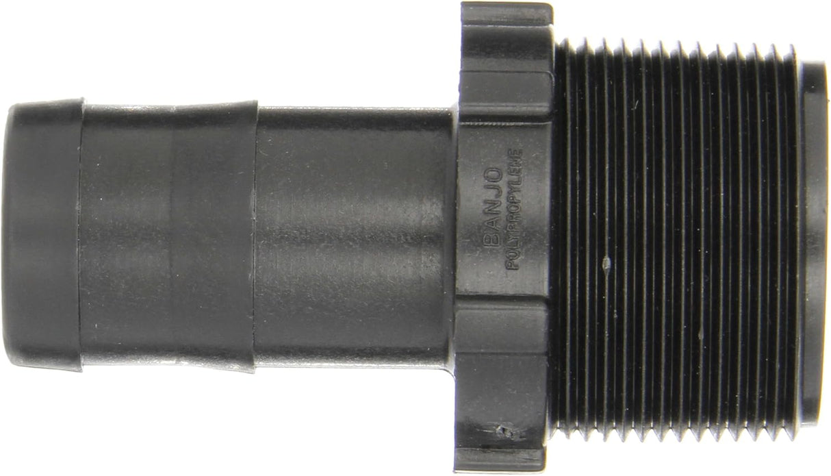Banjo Poly Hose Fitting Adapter 1-1/2" Male Thread X 1-1/4" Barb - HB150-125