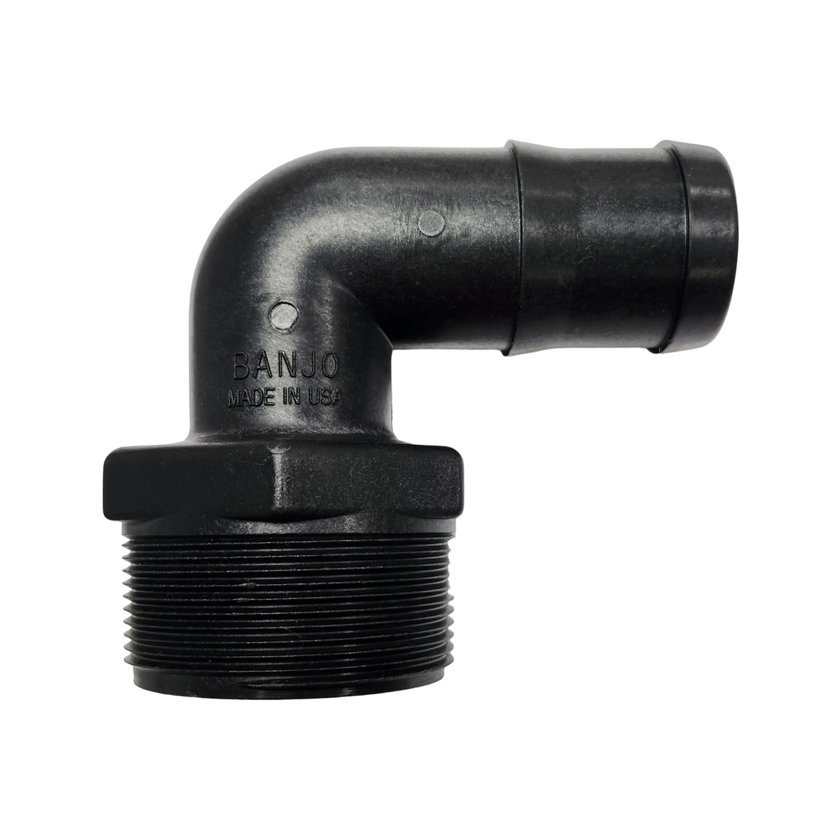 Banjo 90 Degree Hose Barb Fitting 2" MNPT X 1-1/2" Barb - HB200/150-90