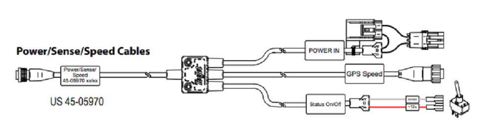 TeeJet Matrix 430 Power Sense & Speed Cable With Switch - 45-05970