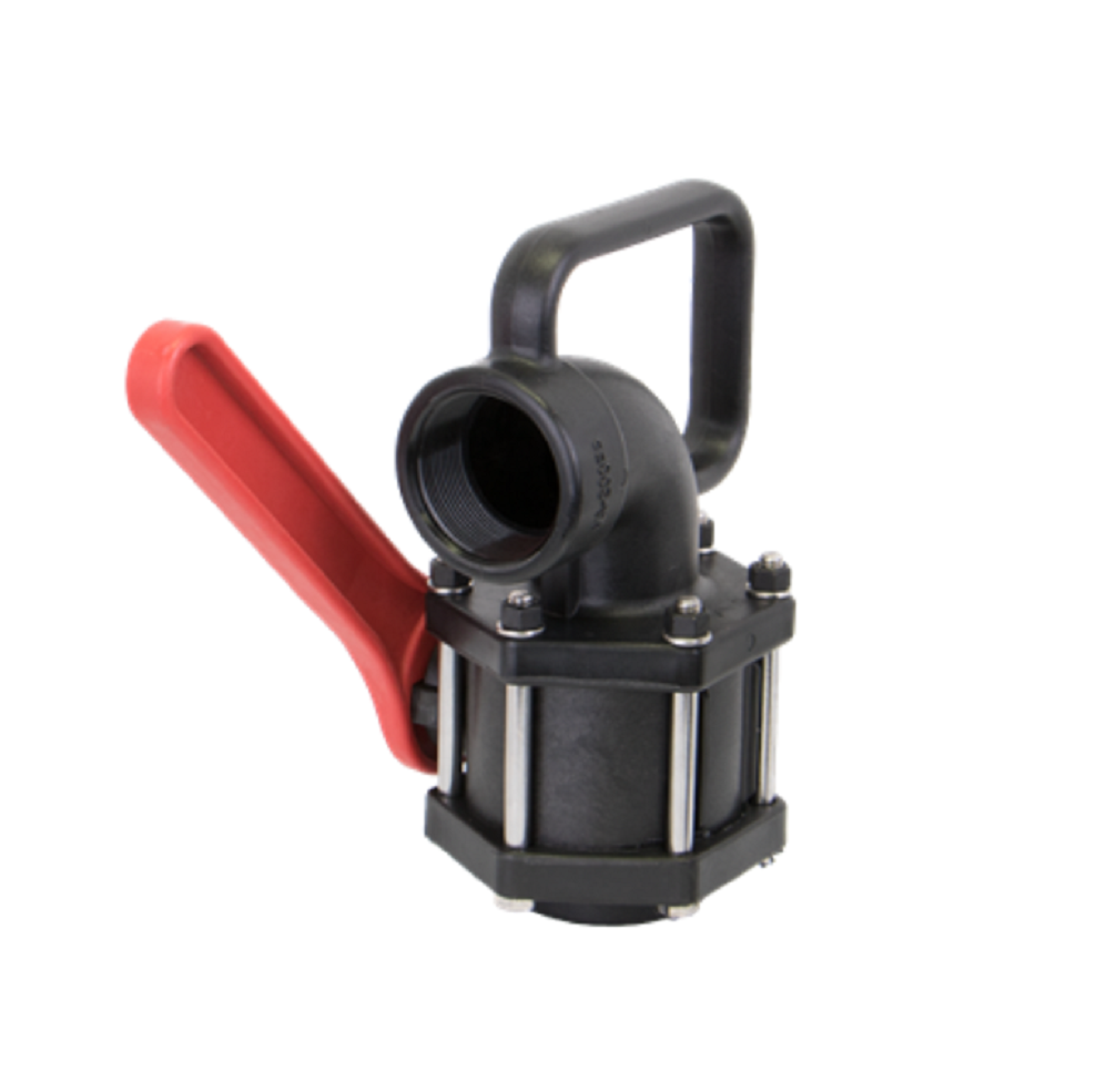 Banjo 2 Inch Full Port FNPT Nozzle Valve With 90° Elbow - VA200FP