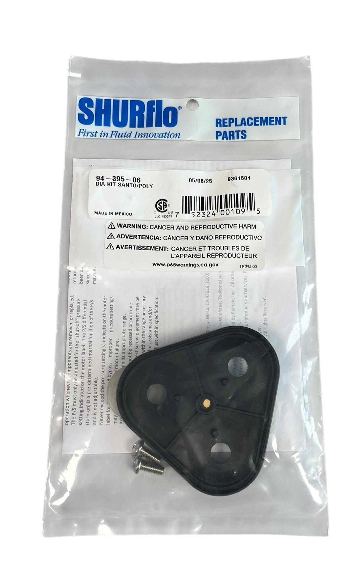 Shurflo Santoprene Diaphragm Pump Kit - 94-395-06