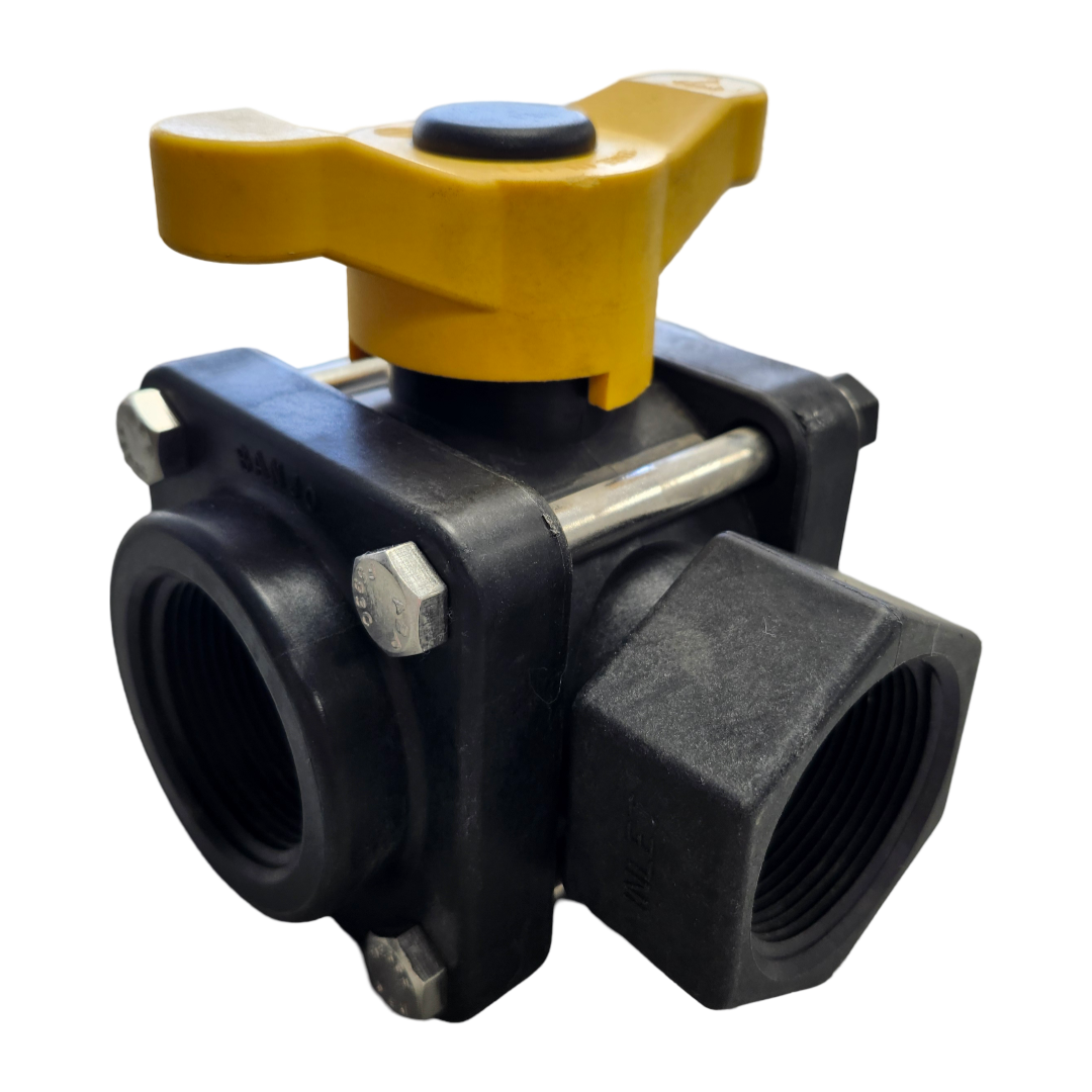 Banjo 3 Way Side Load Valve 1-1/2" FNPT x 1-1/2" FNPT x 1-1/2" FNPT - V150SL