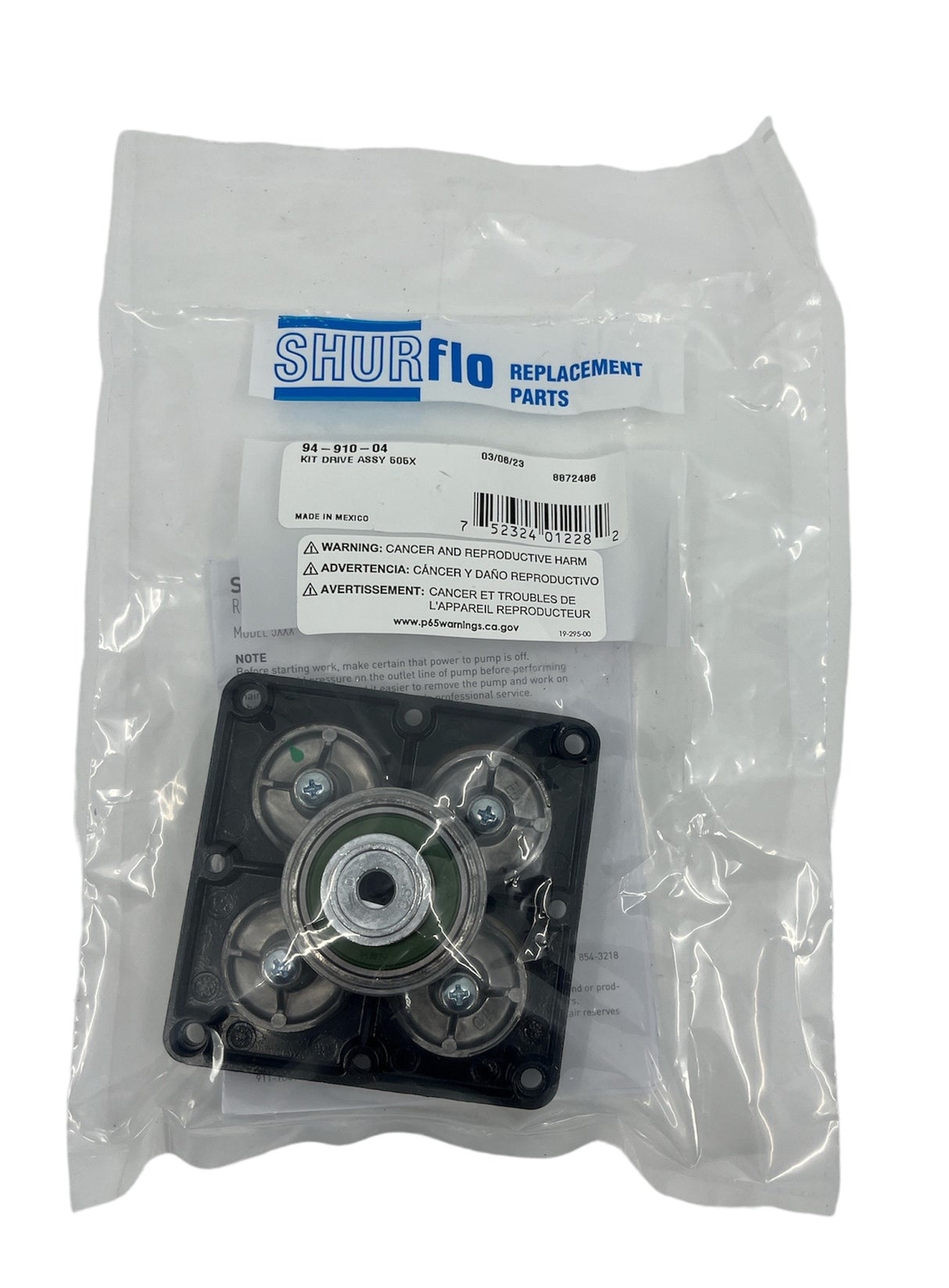 Hypro Shurflo Pump Drive Assembly Kit 5059 Series Replacement Part - 94-910-04