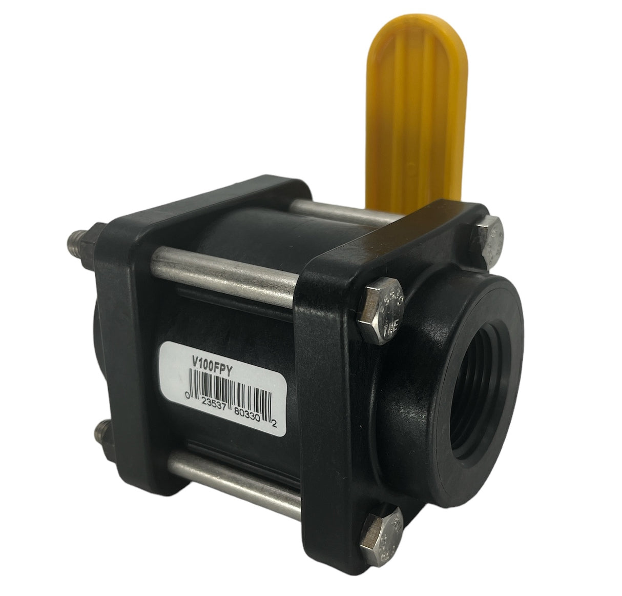 TerreMax Polypropylene Full Port Ball Valve 1” FNPT x 1” FNPT, 150 PSI - V100FPY