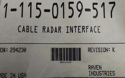 Raven Radar Interface Cable for Case-IH and New Holland TG with Dickey John - 115-0159-517