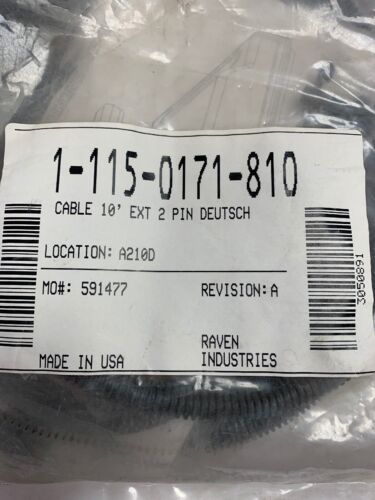 Raven 2 Pin Deutsch Extension Cable, 10 ft - 115-0171-810