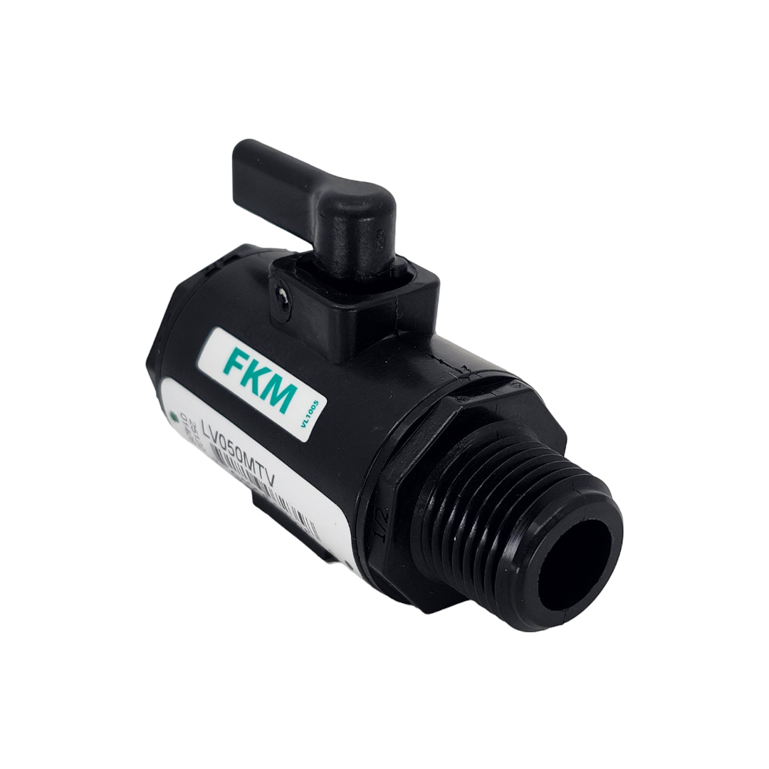 Banjo Poly Micro Ball Valve 1/2" FNPT to 1/2" MNPT - LV050MTV