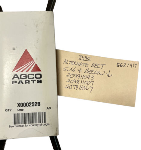 Agco A/C Belt For 3440/3640 Spra-Coupe - X000252B Alternate Part #6627917