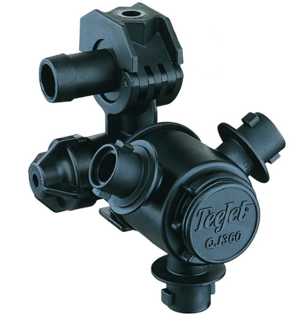 TeeJet Dry Boom Nozzle Body 3-Outlet Single Hose Shank 1/2" - QJ363C-500-1-NYB
