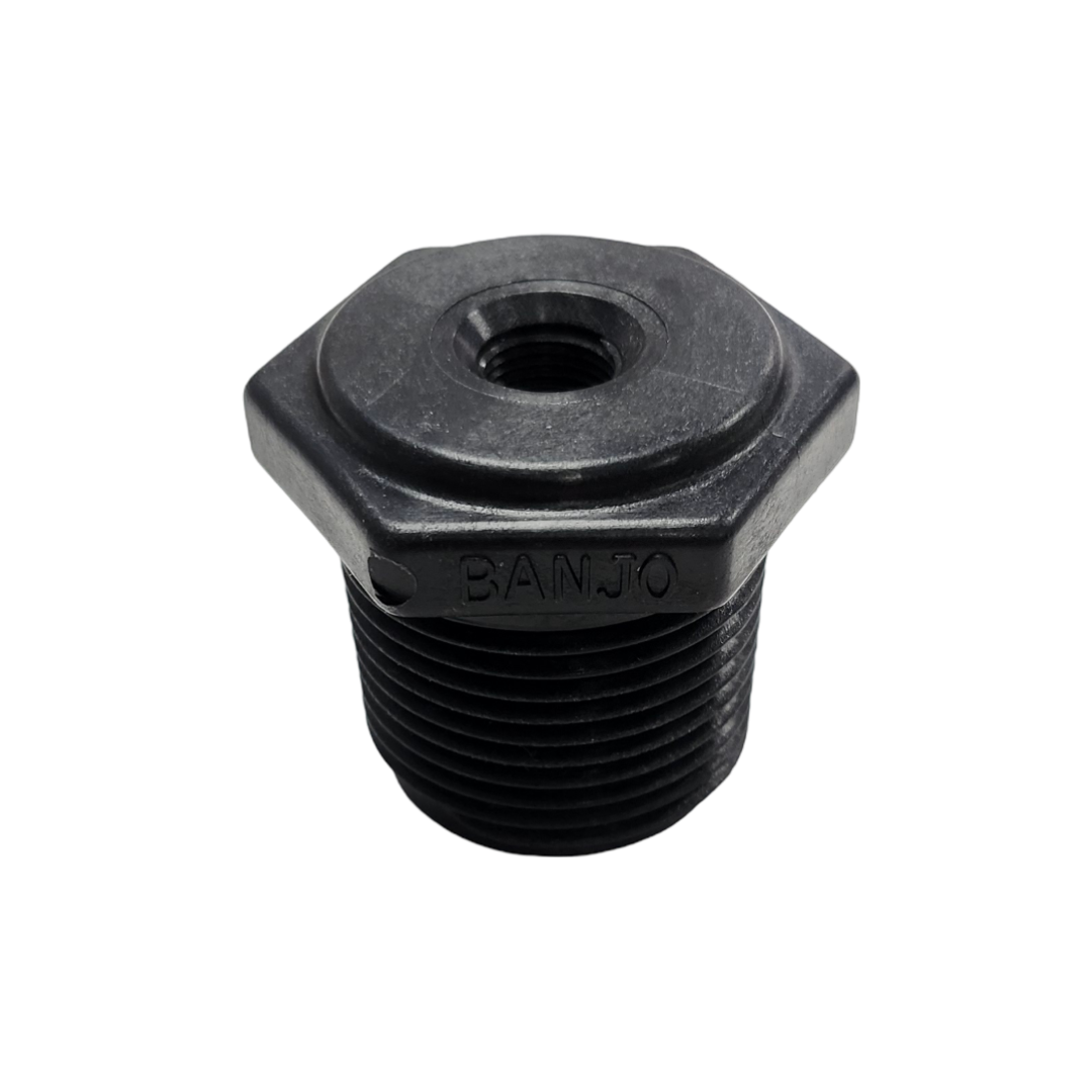Banjo Poly Pipe Reducer Bushing 1" MPT X 1/8" FPT - RB100-018