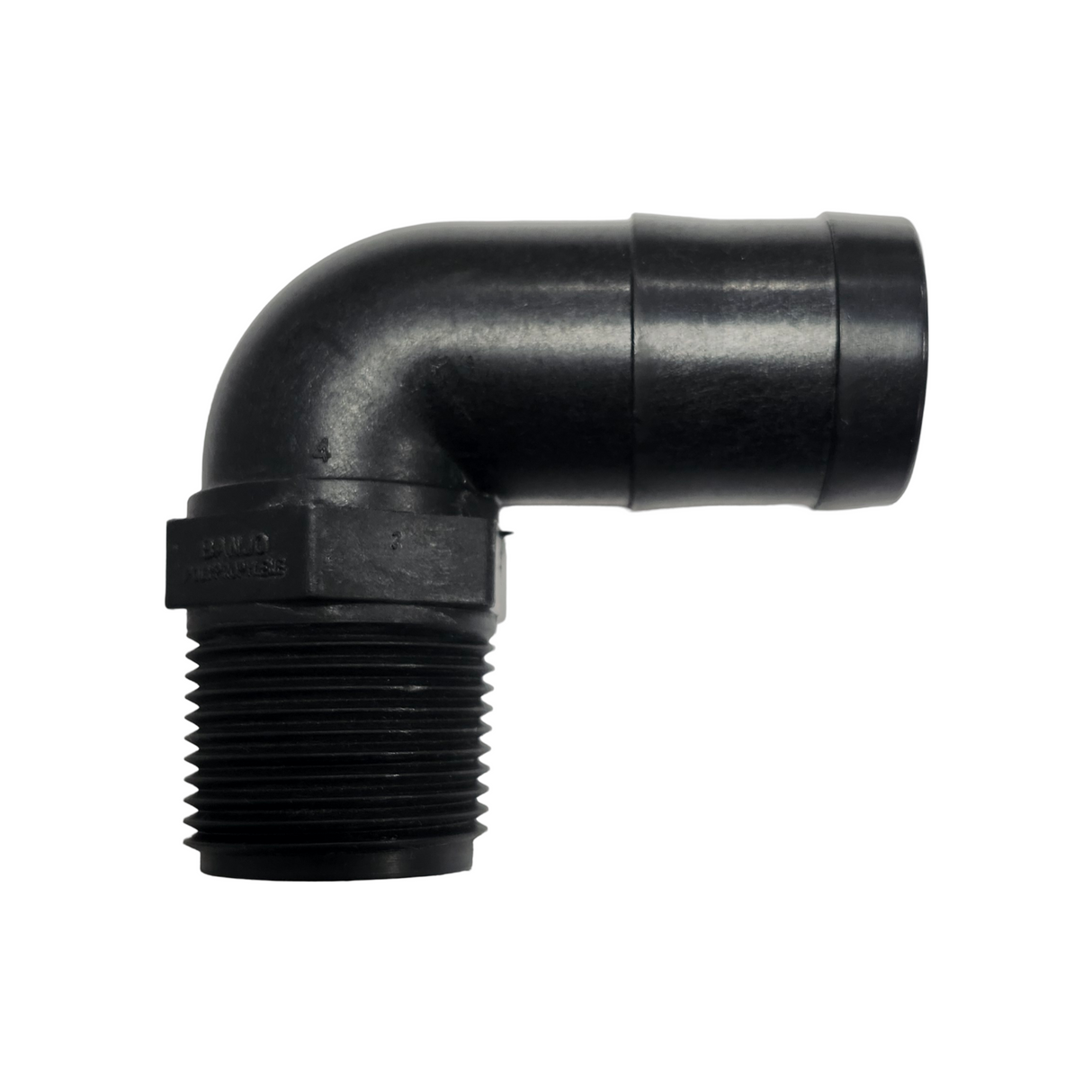 Banjo 90 Degree Hose Barb Fitting 1" MNPT X 1-1/4" Barb - HB100/125-90