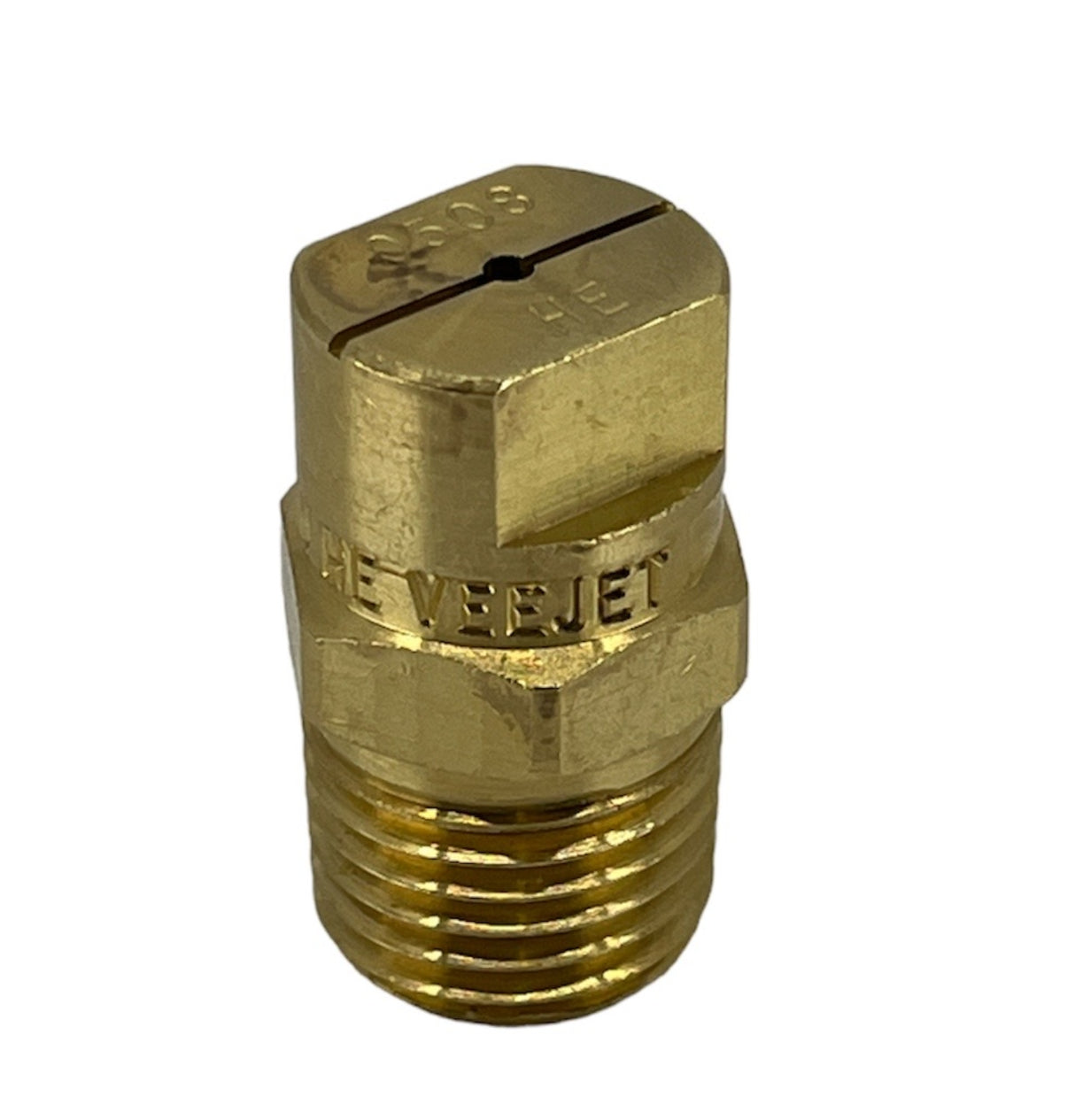 TeeJet Brass Veejet Nozzle for Boomless Nozzles, 1/4" MNPT - H1/4U-0508HE