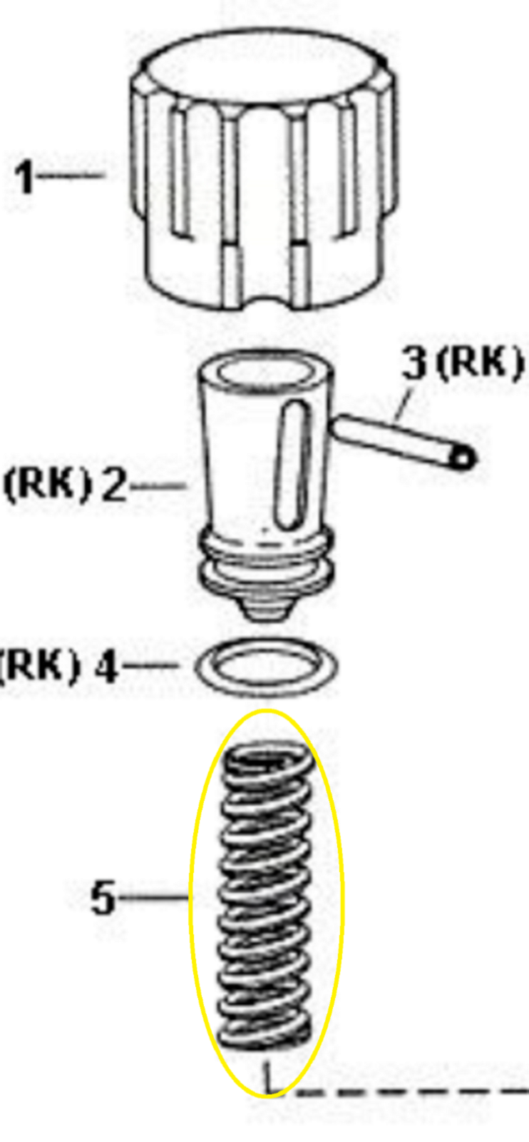TeeJet Stainless Steel Spring, 23120A Pressure Relief, Valve150# - CP23127-302SS