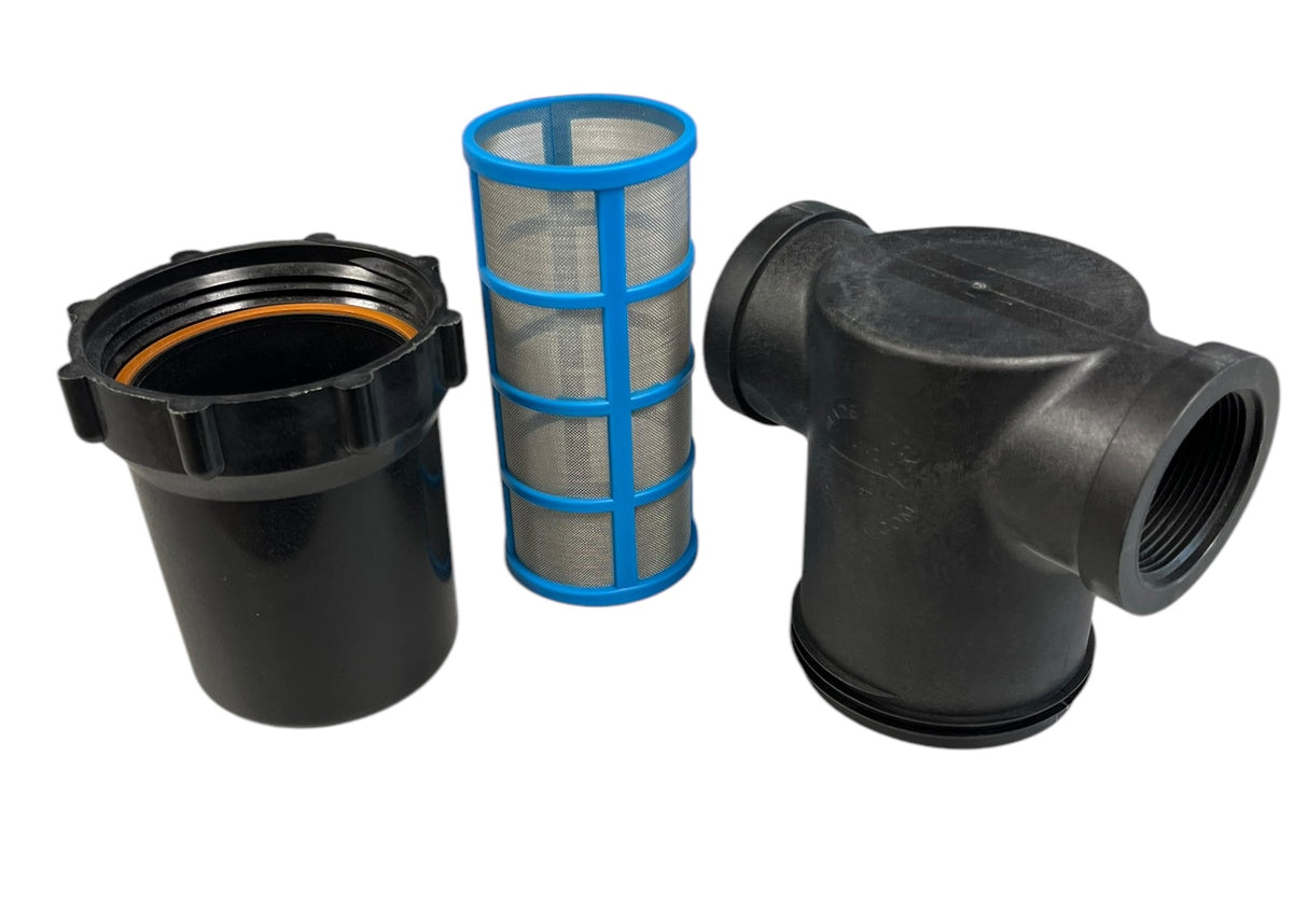 TerreMax Smart Series Black Poly In Line T Strainer 1-1/2" FNPT - LST15050