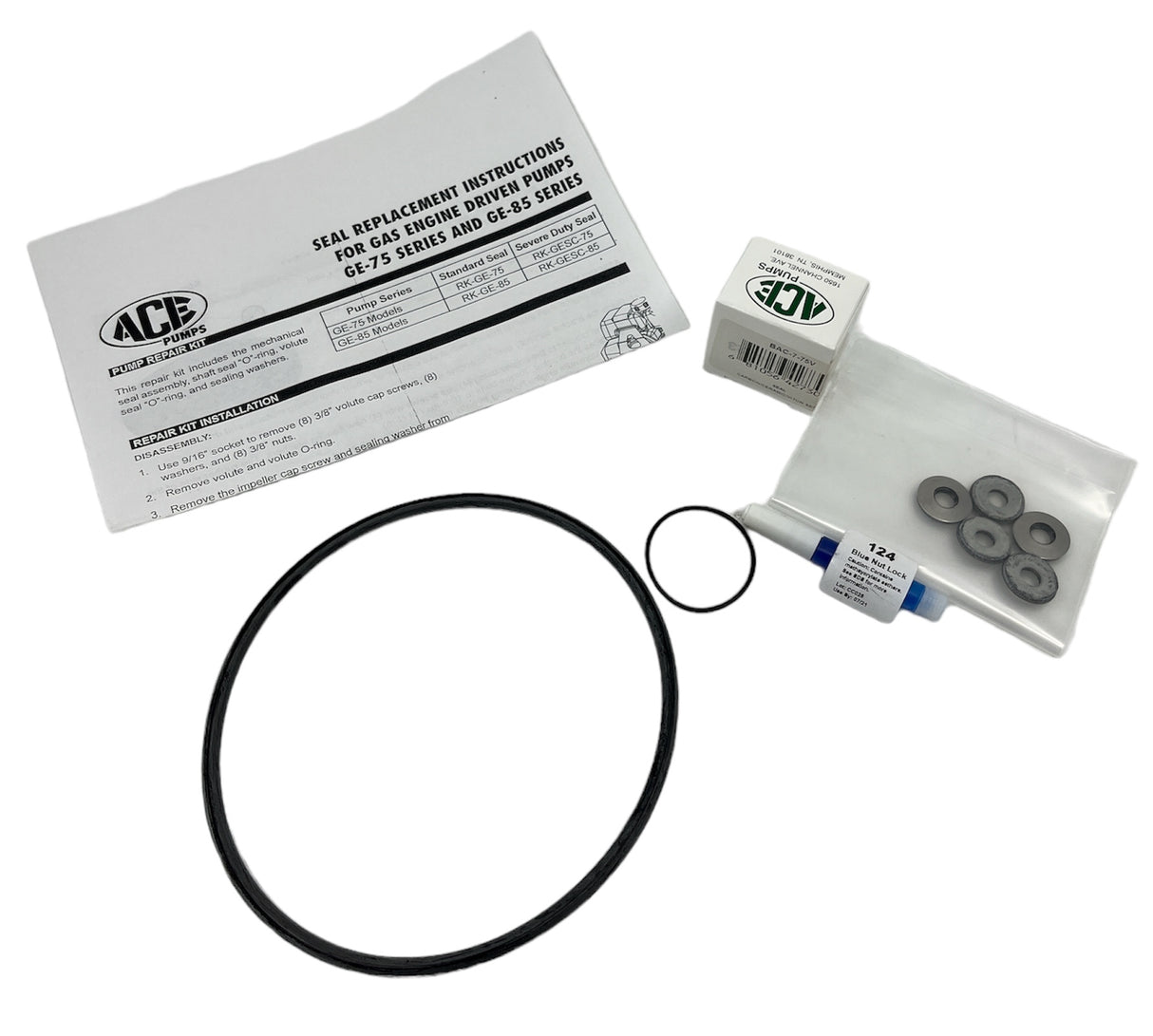 Ace Pumps Repair Seal Kit for FMC-75-HYD, GE-75 Series Pump - RK-GE-75 (60840)