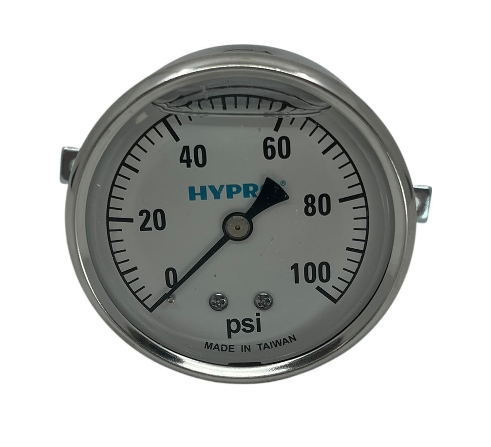 Hypro Glycerin Filled Pressure Gauge 2 1/2" Face 1/4" CBM Stem, 0-100 PSI - WGG100C