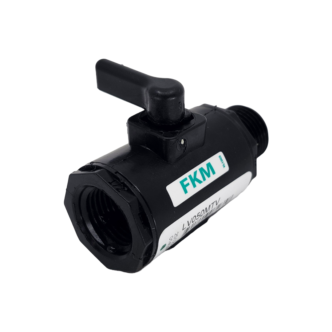 Banjo Poly Micro Ball Valve 1/2" FNPT to 1/2" MNPT - LV050MTV