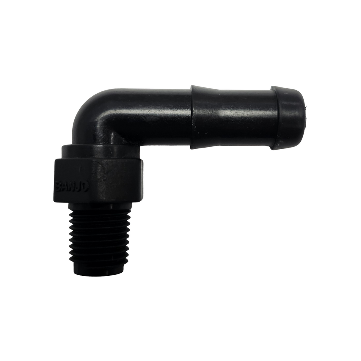 Banjo 90 Degree Hose Barb Fitting 1/4" MNPT X 1/2" Barb - HB025/050-90