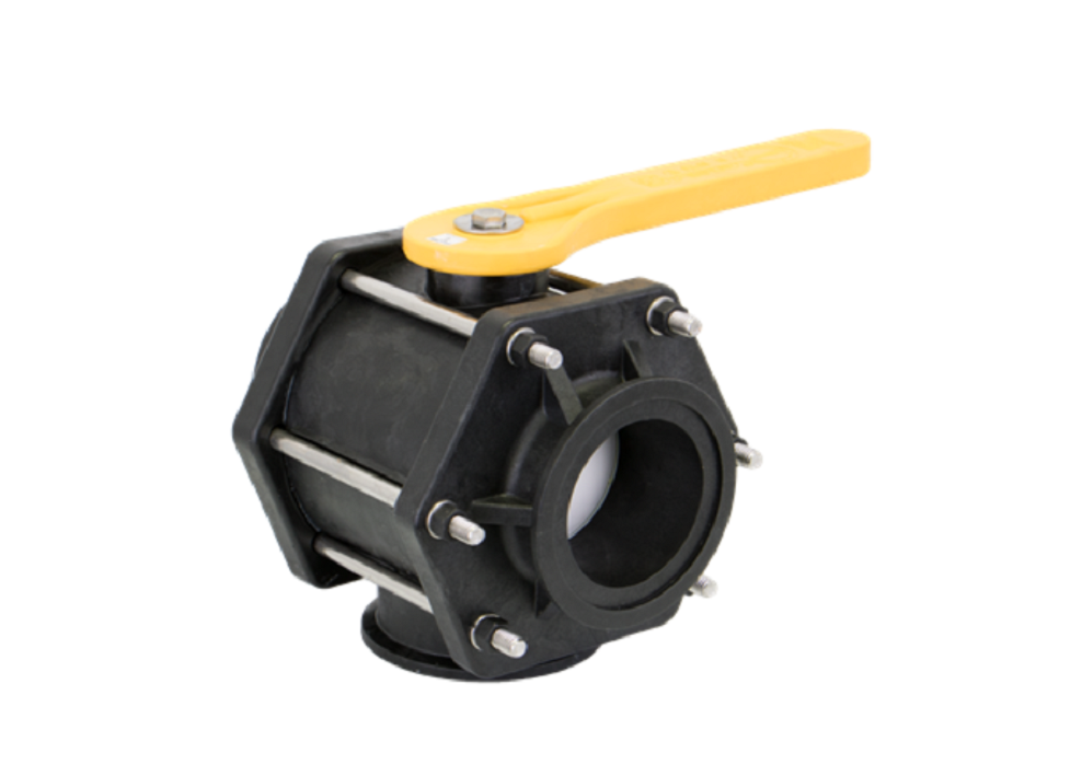 Banjo 3 Inch Full Port Manifold Flange 3-Way Bottom Load Ball Valve - MV300BL