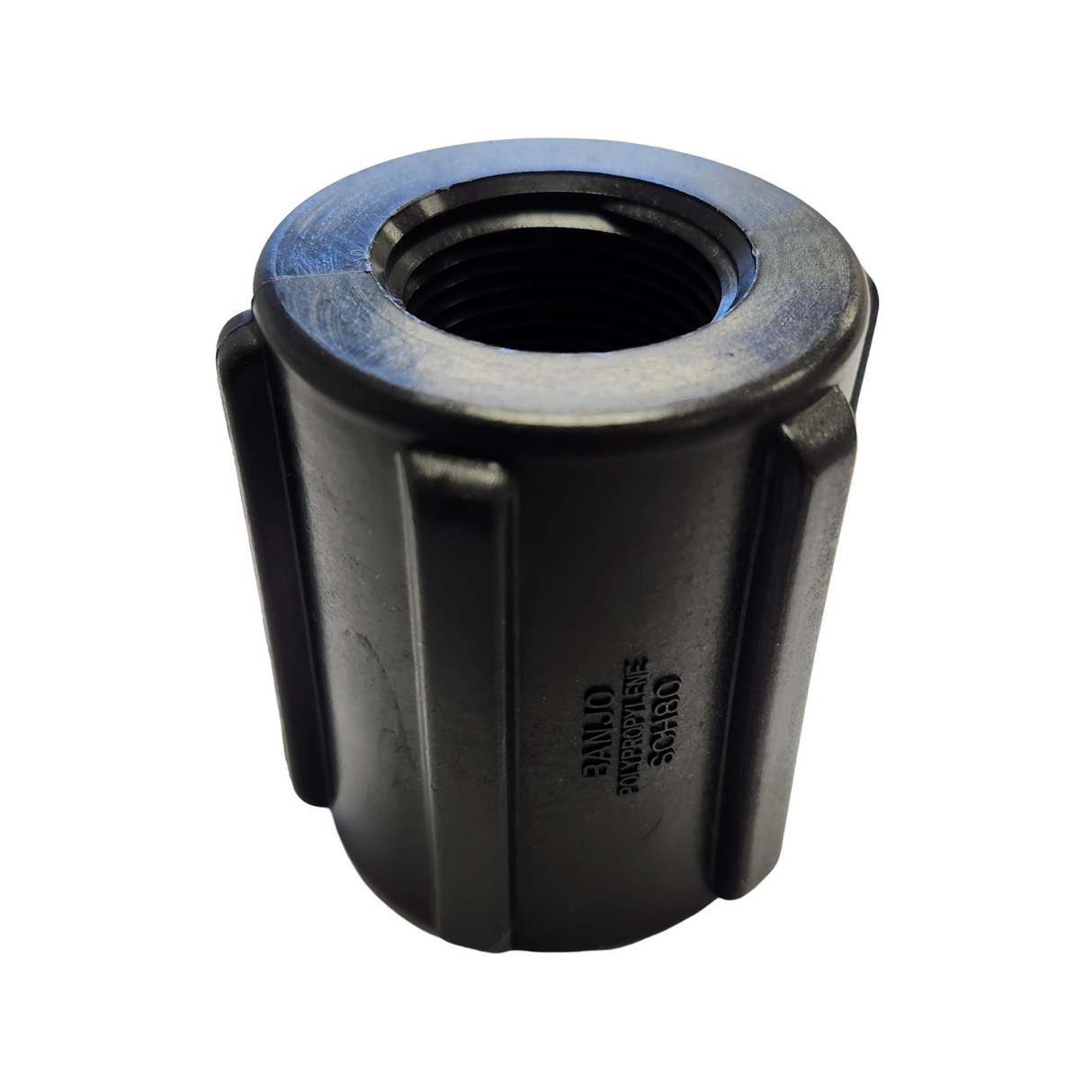 Banjo Black Poly Pipe Reducer Coupling 1" FNPT X 3/4" FNPT - RC100-075