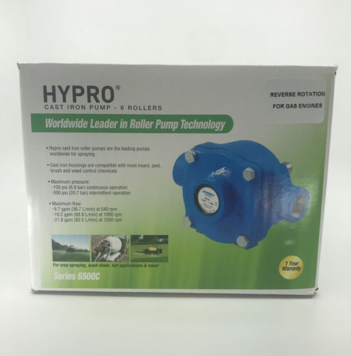 Hypro 6-Roller Cast Iron Reverse Rotation Pump, 22 GPM - 6500C-R
