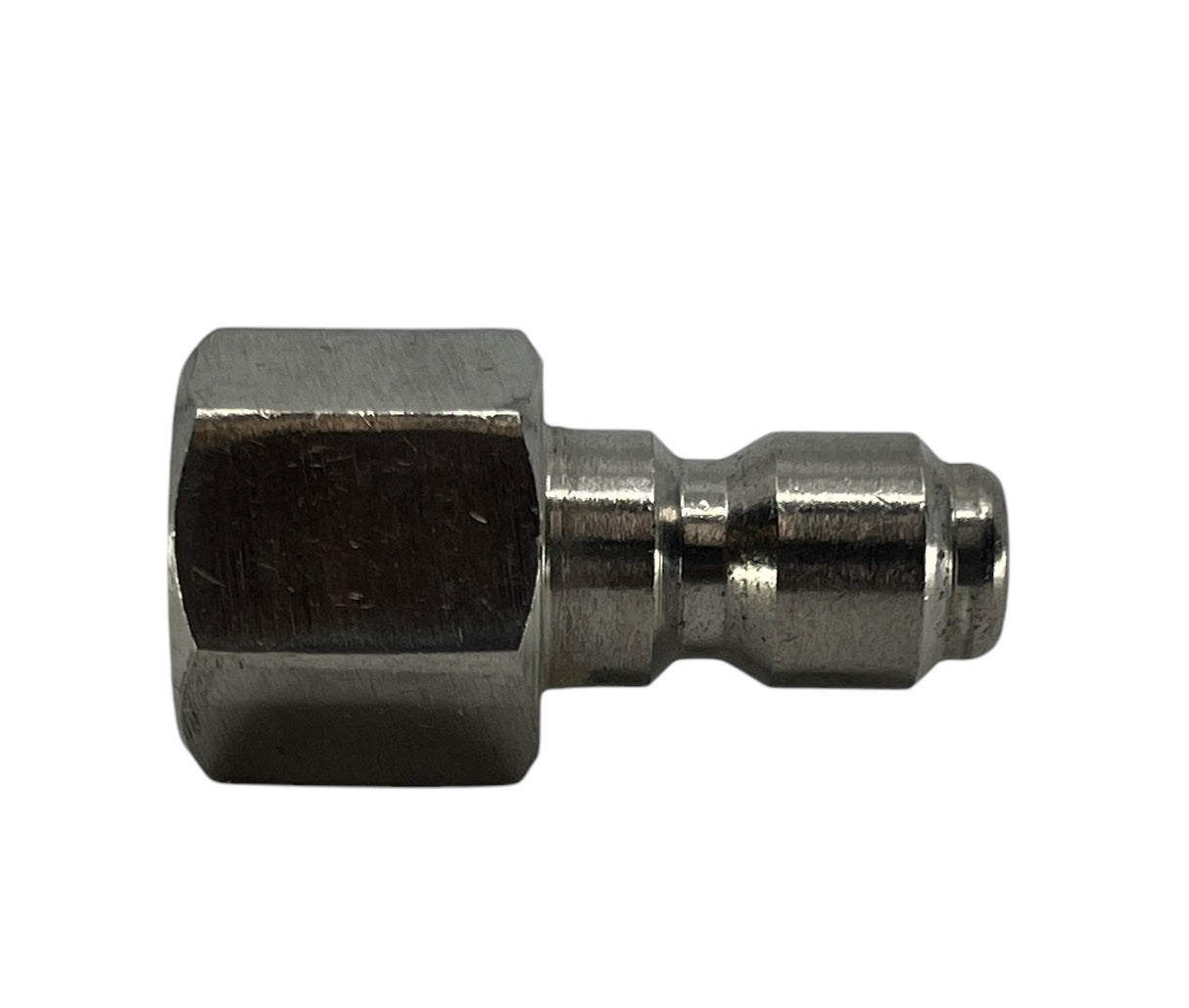 J.E. Adams 1/4 Inch F Quick Disconnect Stainless Steel Plug, 5000 PSI - 7187P