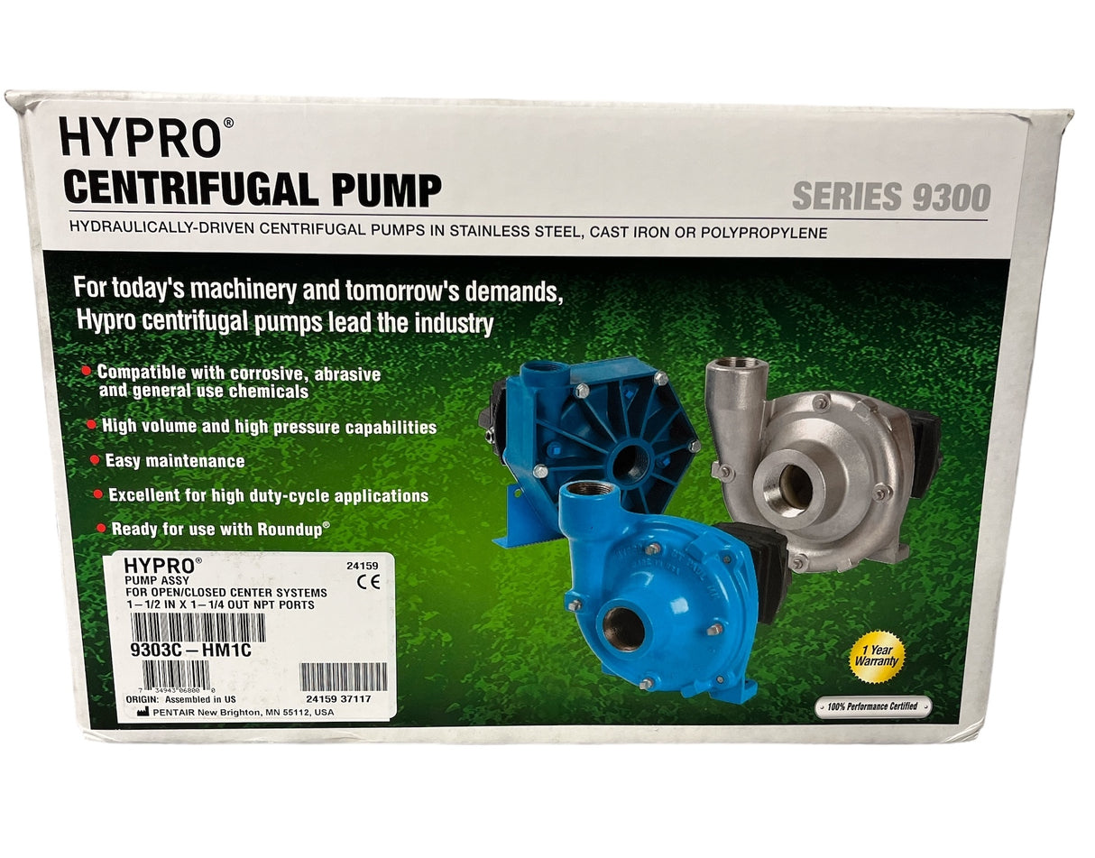 Hypro Cast Iron Centrifugal Pump, 1-1/2" Inlet X 1-1/4" Outlet - 9303C-HM1C