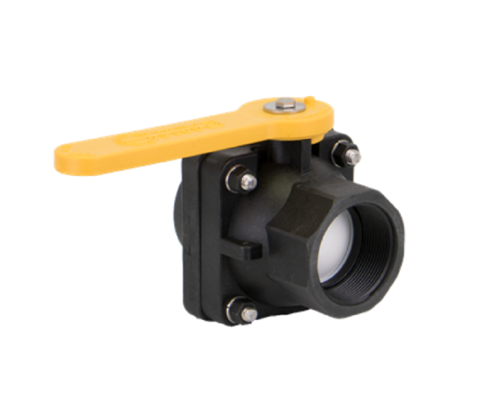 Banjo 2 Inch Full Port Poly Stubby Ball Valve 2" Female X 2" FNPT - VS204FP