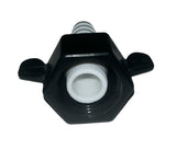 Shurflo Polypropylene Hex Swivel Straight 3/8" Barb x 1/2" FNPT - 234-2916