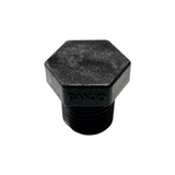 Banjo Reinforced Black Poly Pipe Plug 1/4" MPT - PLUG025