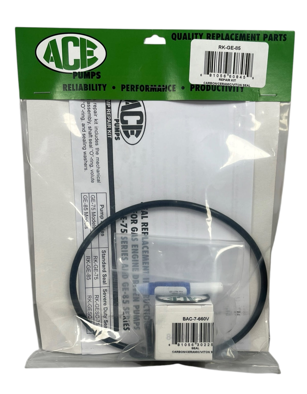 Ace Pumps Repair Kit Assembly for GE-85 Pump (60845) - RK-GE-85