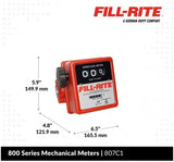 Fill Rite 5 to 20 GPM 3 Digit Mechanical Fuel Transfer Meter 1" FPT (Gallons) - 807C1