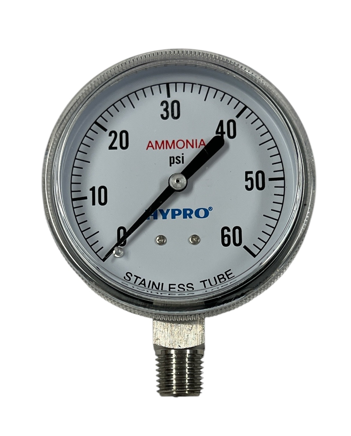 Hypro ASG Series 60 PSI Dry Gauge 2-1/2" Diameter, 1/4" MPT Lower Mount - ASG60