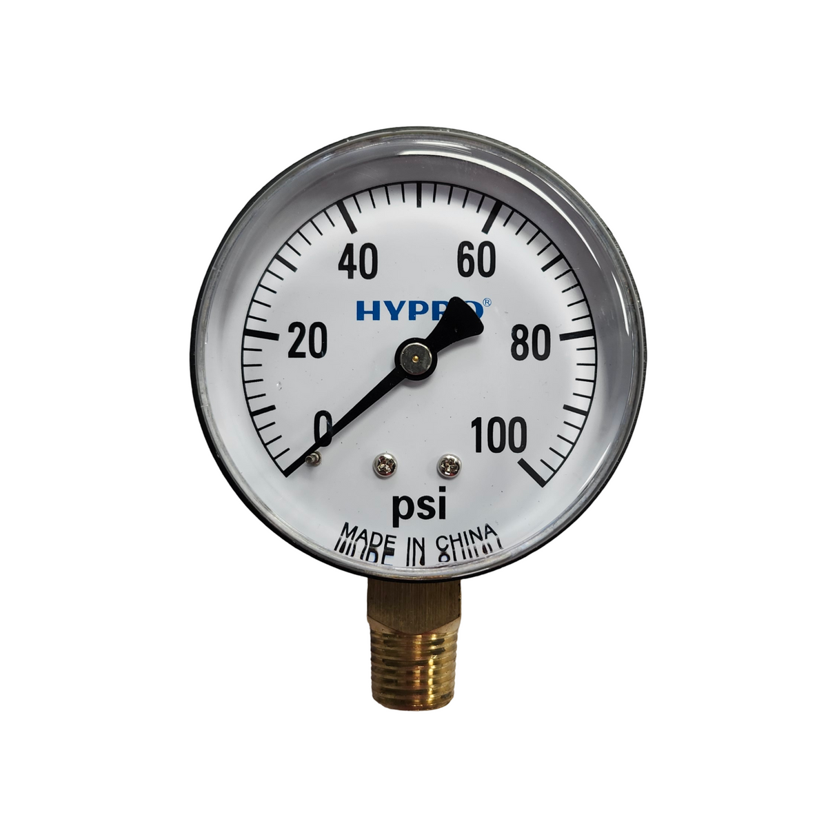 Hypro 100 PSI Dry Pressure Gauge 2-1/2" Diameter, 1/4" LM Stem - SG100