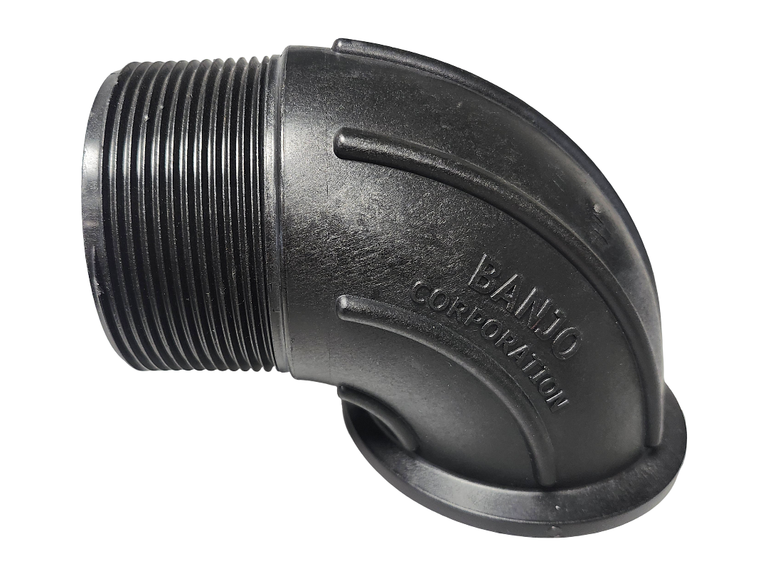 Banjo Manifold Flange to Male Thread Sweep 3" Flange X 3" MNPT - M300MPTSWP90