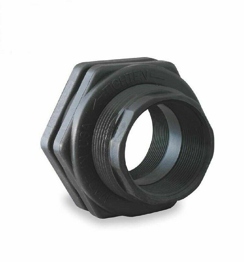 Ace Roto-Mold 1-1/4 Inch Polypropylene Bulkhead Tank Fitting - 10918